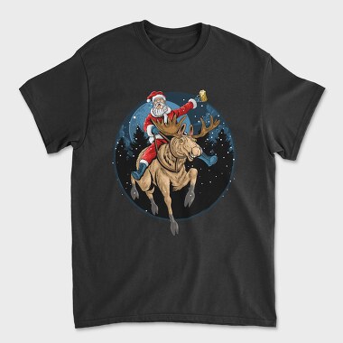 Santa Moose Ride, Tricou Barbati (Unisex)