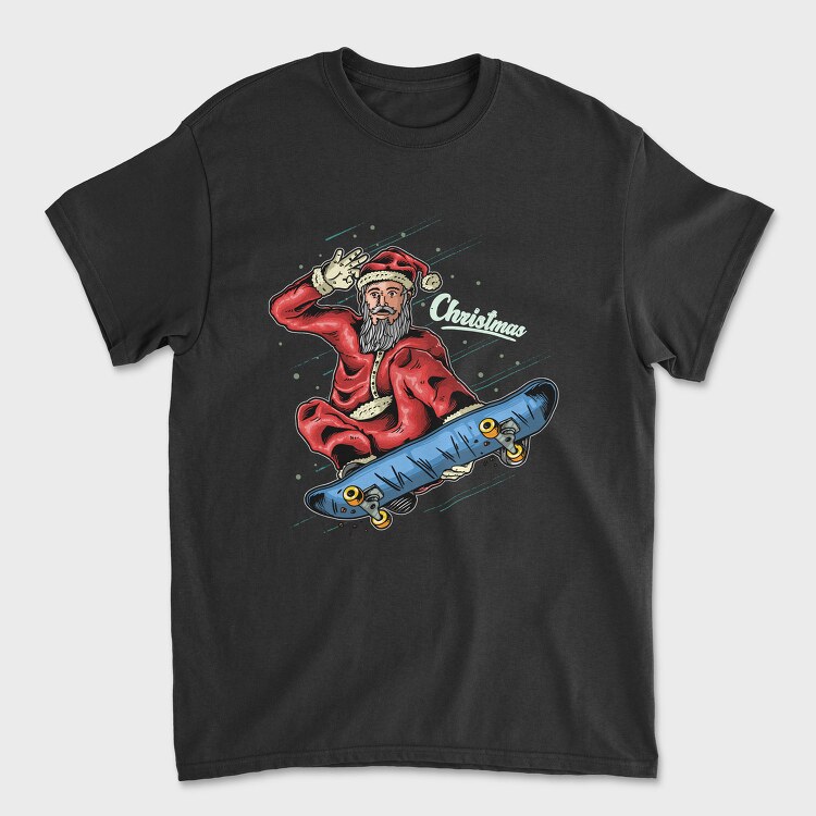 Santa Skateboarding, Tricou Barbati (Unisex)