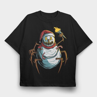Santa Skull Nightmare, Tricou Oversize Barbati (Unisex)