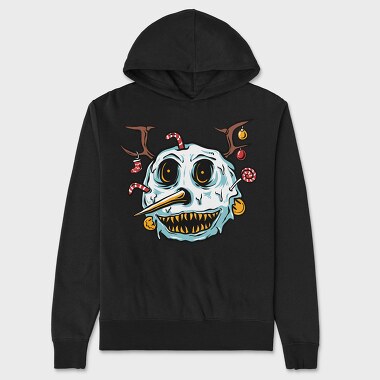 Santa Skull, Hanorac Oversize Barbati (Unisex)