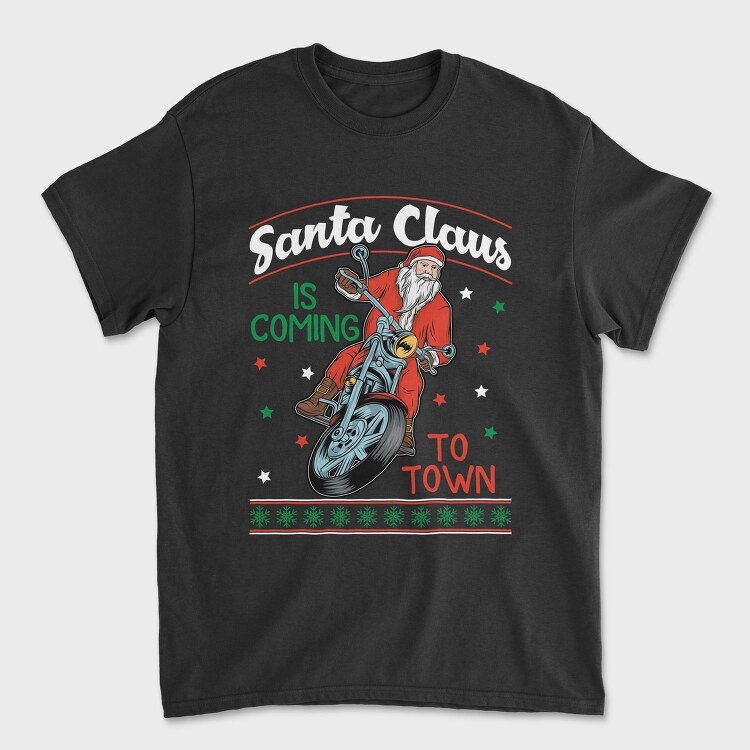 Santas Motorcycle Ride, Tricou Barbati (Unisex)