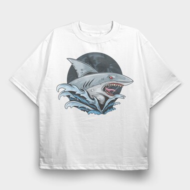 Shark Attack Splash 1, Tricou Oversize Barbati (Unisex)