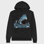 Shark Attack Splash, Hanorac Oversize Barbati (Unisex)
