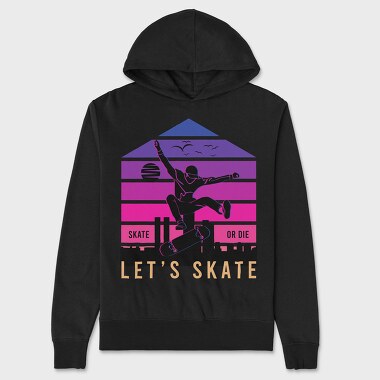 Skate Or Die, Hanorac Oversize Barbati (Unisex)