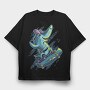 Skate Shark Neon, Tricou Oversize Barbati (Unisex)