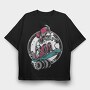 Skateboarding Skull, Tricou Oversize Barbati (Unisex)