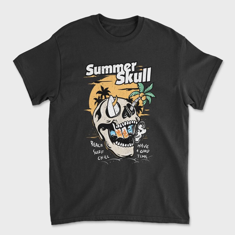 Summer Skull Vibes, Tricou Barbati (Unisex)