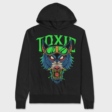 Toxic Wolf Howl, Hanorac Oversize Barbati (Unisex)