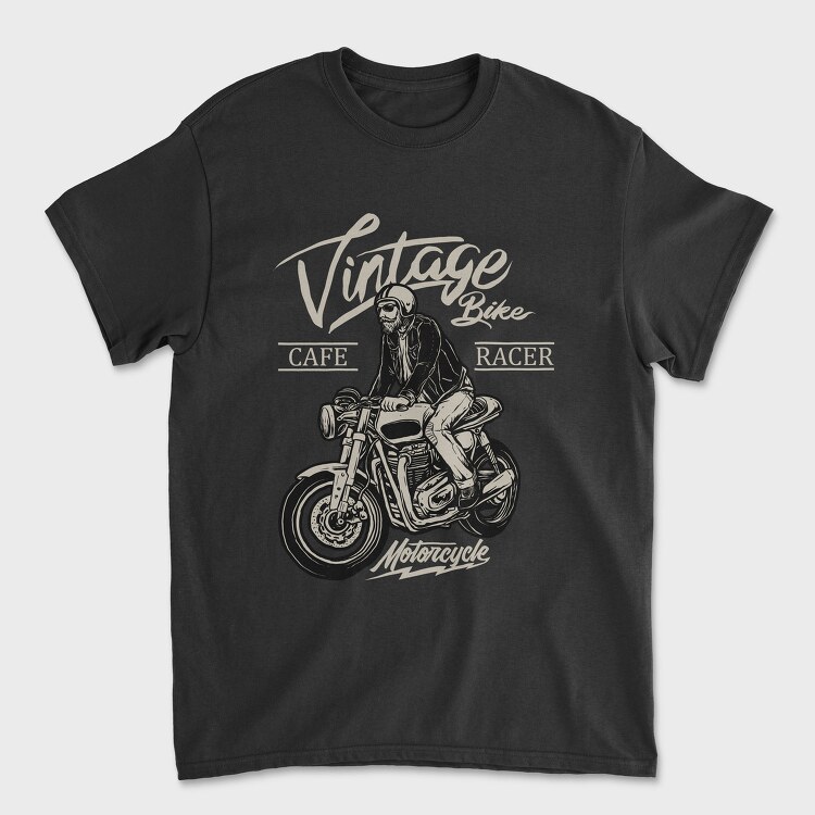 Vintage Cafe Racer, Tricou Barbati (Unisex)