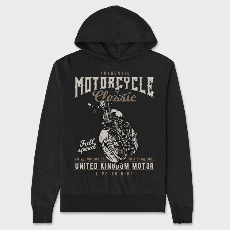 Vintage Motorcycle Ride, Hanorac Oversize Barbati (Unisex)