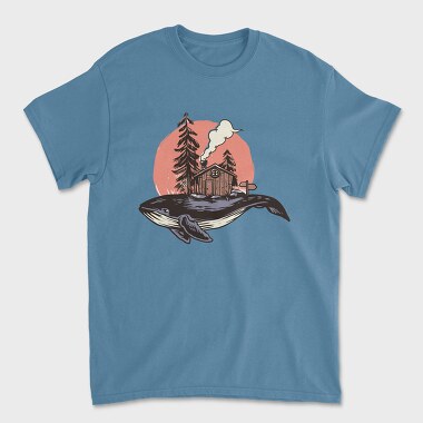 Whale Cabin Smoke, Tricou Barbati (Unisex)
