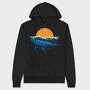 Whale Sunset, Hanorac Oversize Barbati (Unisex)