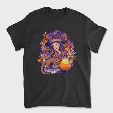 Witchcraft And Cat, Tricou Barbati (Unisex)