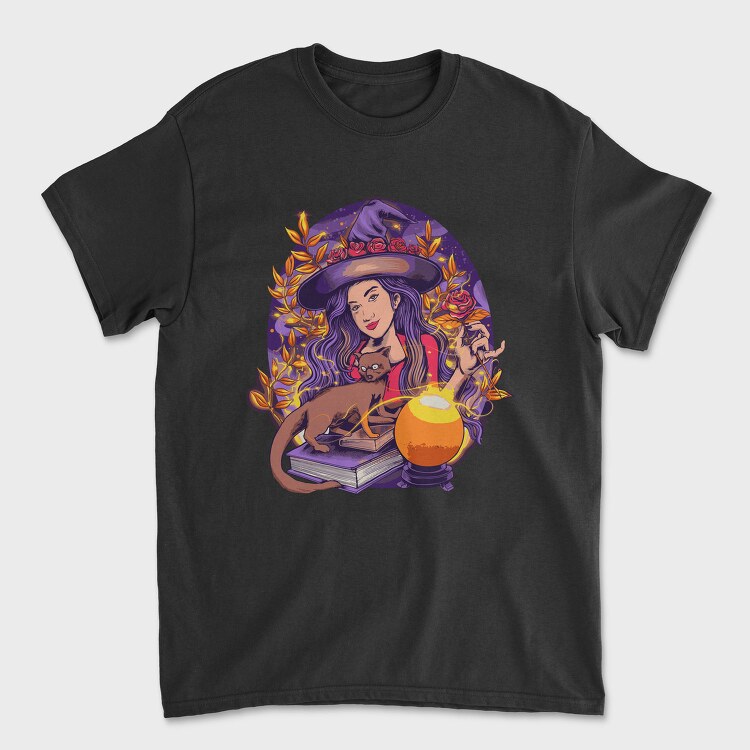 Witchcraft And Cat, Tricou Barbati (Unisex)