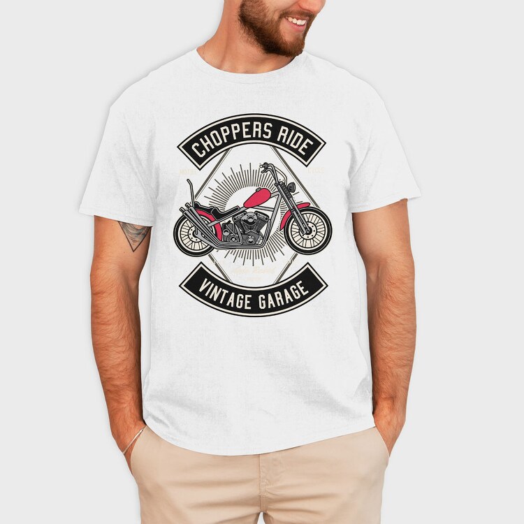 Choppers Ride Garage, Tricou Barbati (Unisex)