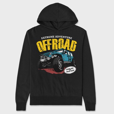 Extreme Adventure Offroad Jeep, Hanorac Oversize Barbati (Unisex)