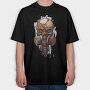 Gas Mask Skull, Tricou Oversize Barbati (Unisex)