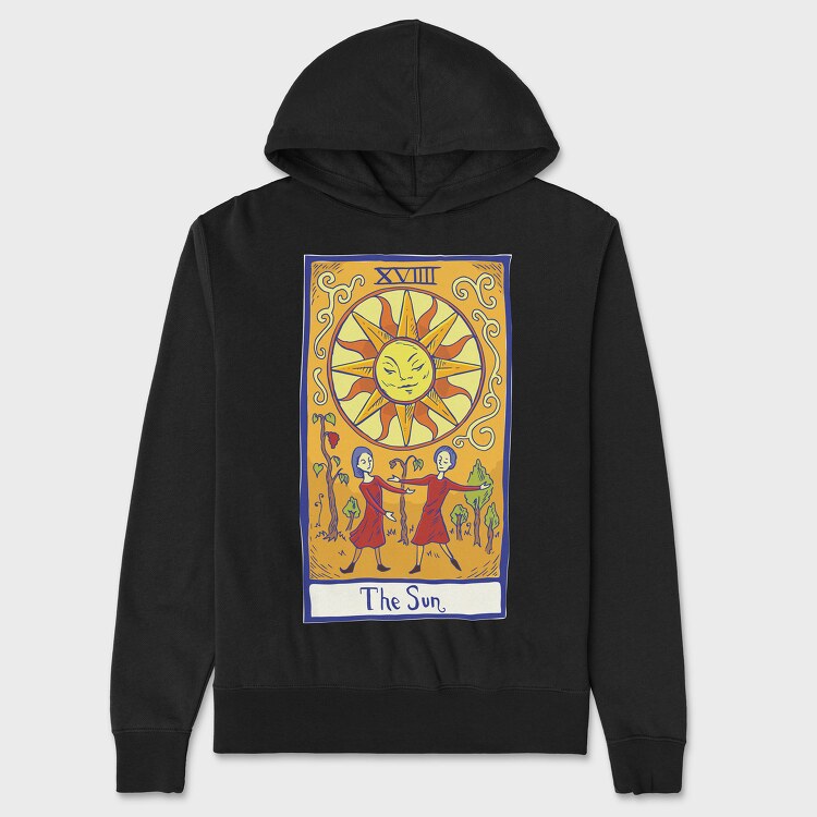 Tarot Card the Sun, Hanorac Oversize Barbati (Unisex)