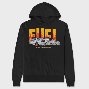 Fuel Burn Your Engine, Hanorac Oversize Barbati (Unisex)