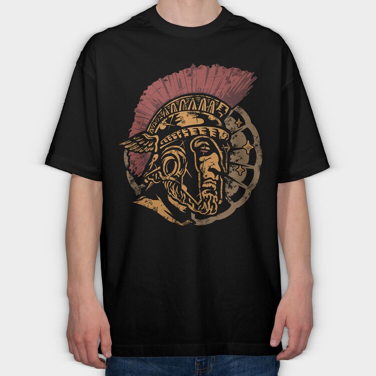 Spartan Warrior, Tricou Oversize Barbati (Unisex)