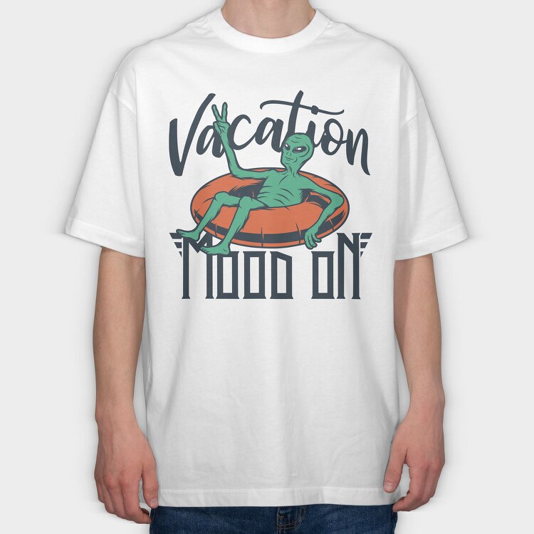 Alien Vacation Float, Tricou Oversize Barbati (Unisex)