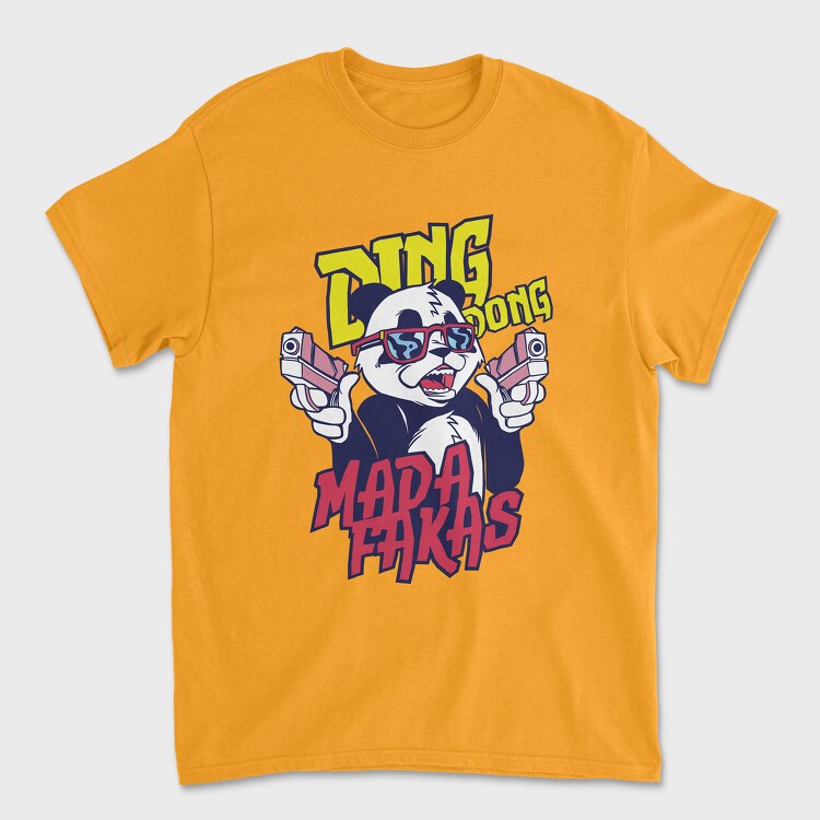 Tricou Barbati (Unisex), Ding Dong Panda T Shirt