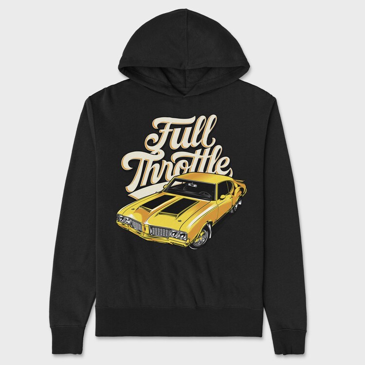 Full Throttle Old Card, Hanorac Oversize Barbati (Unisex)