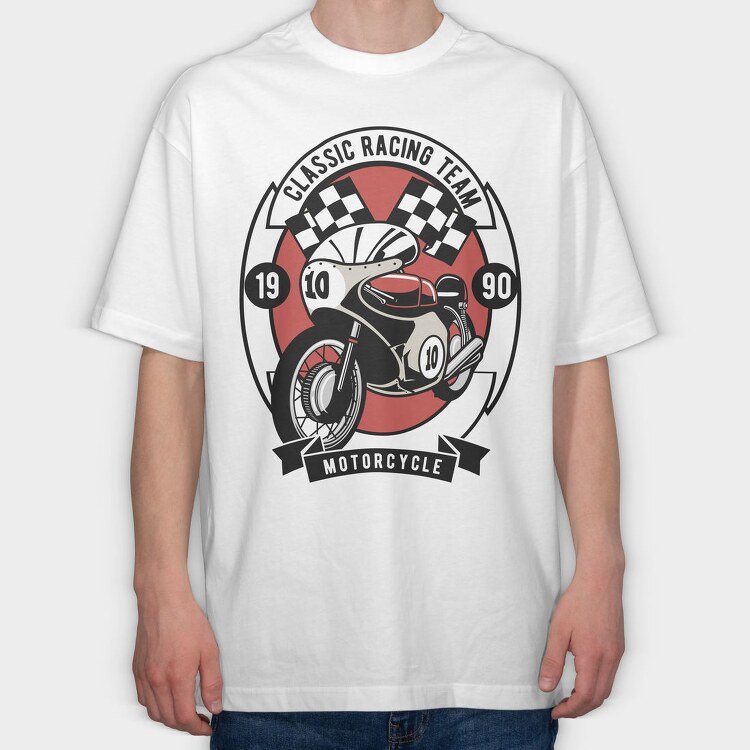 Classic Racing Team, Tricou Oversize Barbati (Unisex)