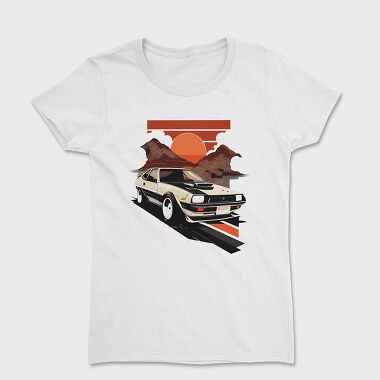 Classic Car Sunset Mountains, Tricou Femei