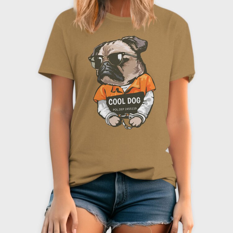 Cool Dog In Cuffs, Tricou Barbati (Unisex)