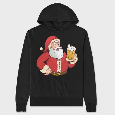 Santa Beer, Hanorac Oversize Barbati (Unisex)