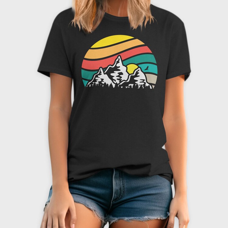 Mountain Sunset, Tricou Barbati (Unisex)
