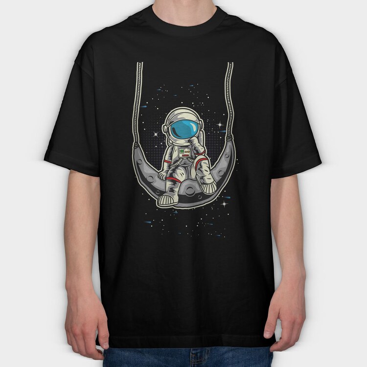 Astronaut Swing, Tricou Oversize Barbati (Unisex)