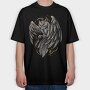 Stormy Owl Flight, Tricou Oversize Barbati (Unisex)
