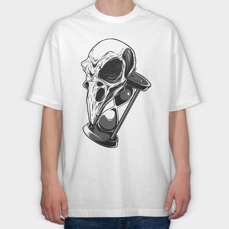 Skull Hourglass Mystery, Tricou Oversize Barbati (Unisex)