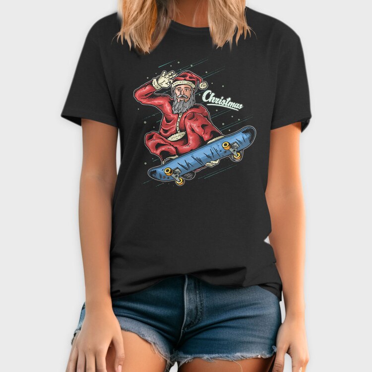 Santa Skateboarding, Tricou Barbati (Unisex)