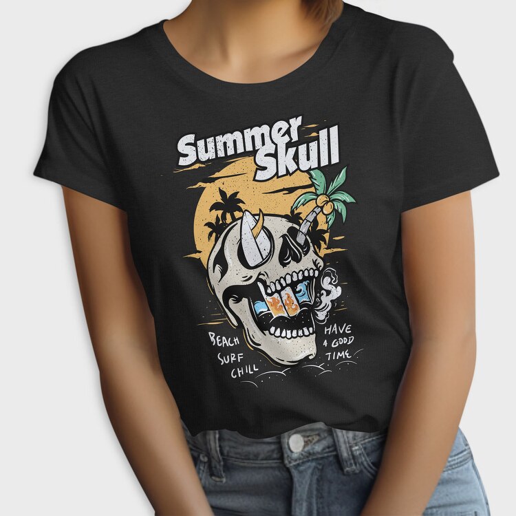 Summer Skull Vibes, Tricou Femei