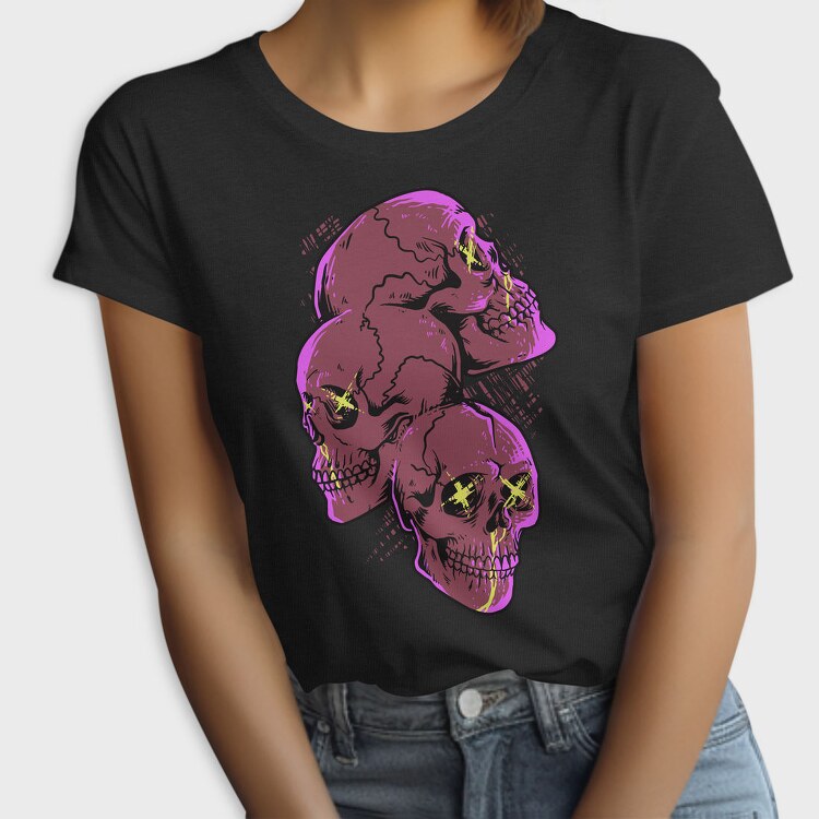 Skull Neon Scream, Tricou Femei