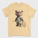 Tennis Teddy Bear, Tricou Barbati (Unisex)