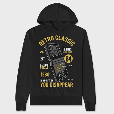 Tetris Brick Game, Hanorac Oversize Barbati (Unisex)