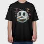 Santa Skull, Tricou Oversize Barbati (Unisex)
