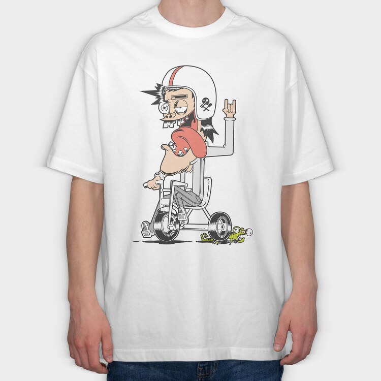 Skull Rider 1, Tricou Oversize Barbati (Unisex)