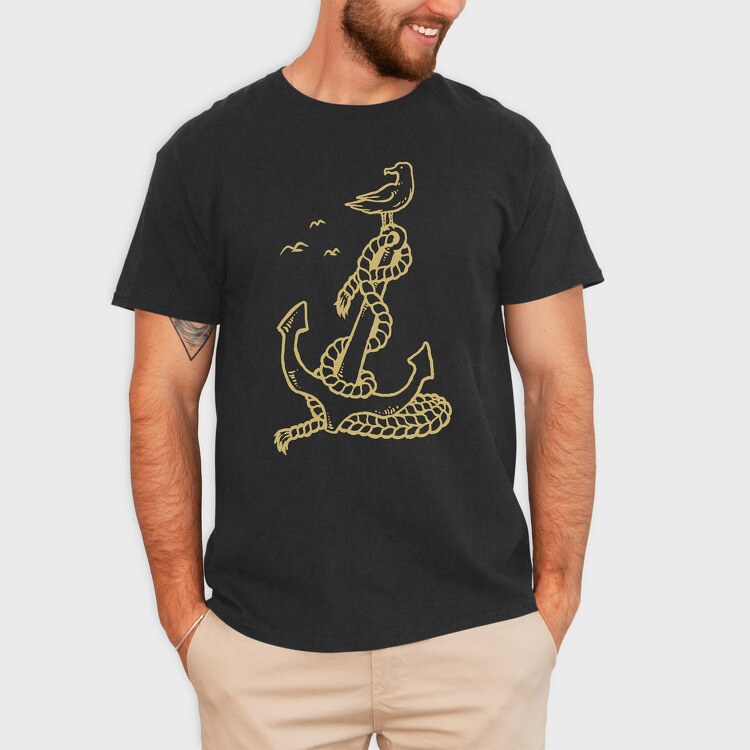 Anchor Bird, Tricou Barbati (Unisex)