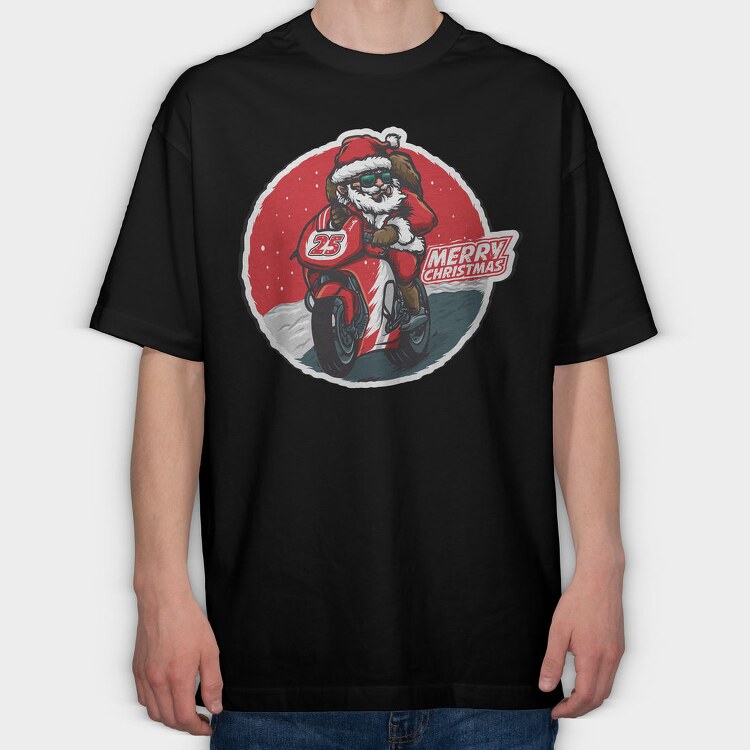 Santa Speedster, Tricou Oversize Barbati (Unisex)