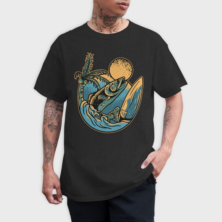 Surfing Marlin Paradise, Tricou Barbati (Unisex)
