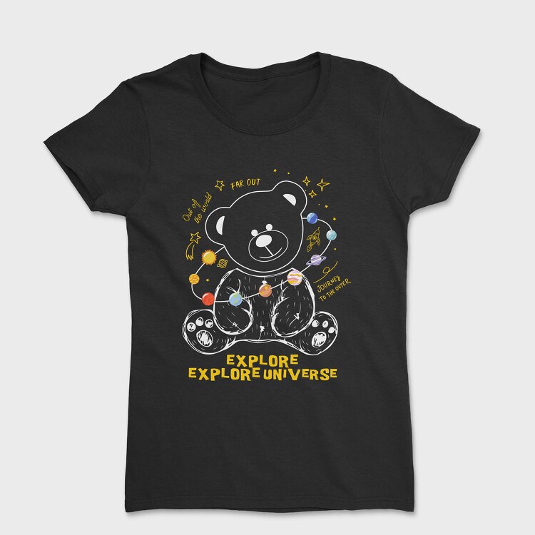 Explore Universe Bear, Tricou Femei