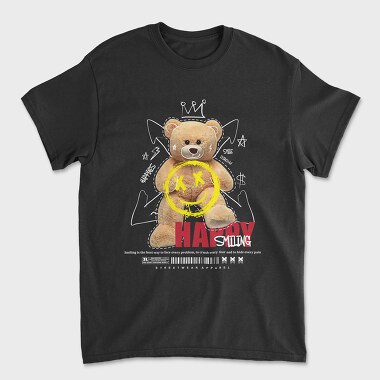 Happy Smiling Bear, Tricou Barbati (Unisex)