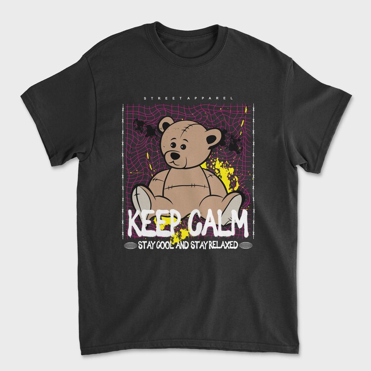 Keep Calm Bear, Tricou Barbati (Unisex)