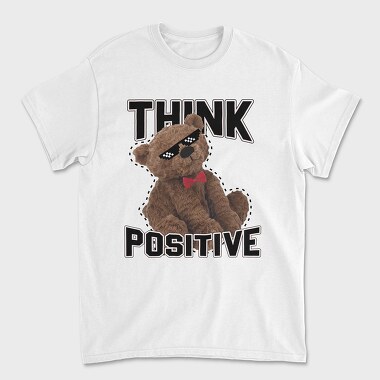 Think Positive Bear, Tricou Barbati (Unisex)