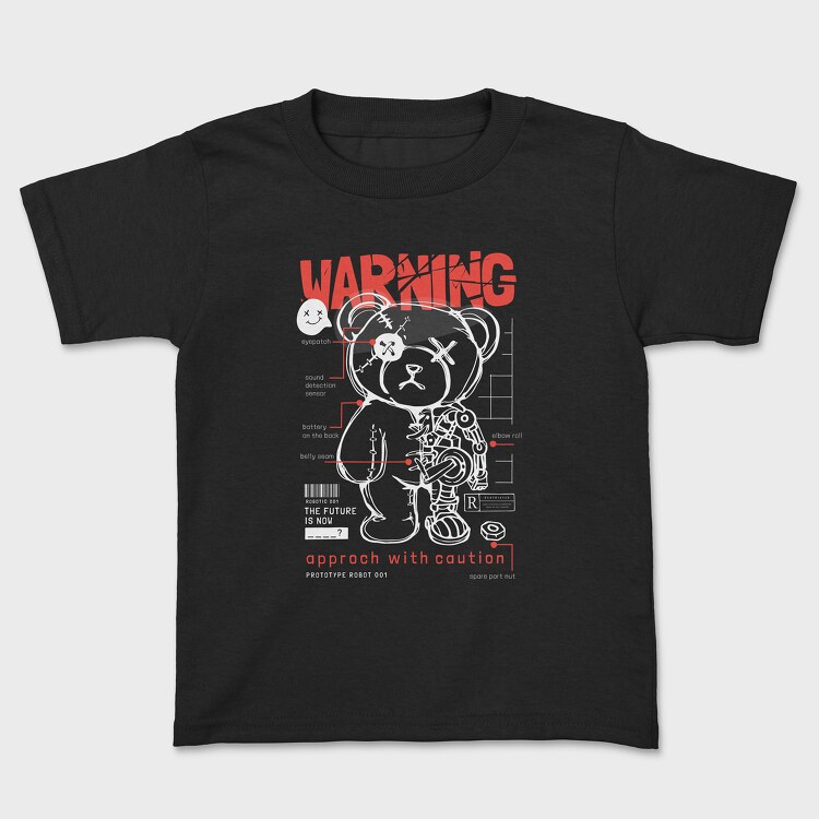 Warning Teddy Bear, Tricou Copii